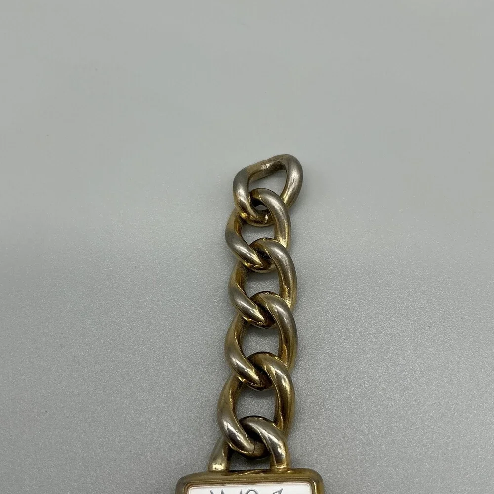 Vintage Cheval Womens Watch 27mm Square Chain Band Hong Kong New Battery 8.25